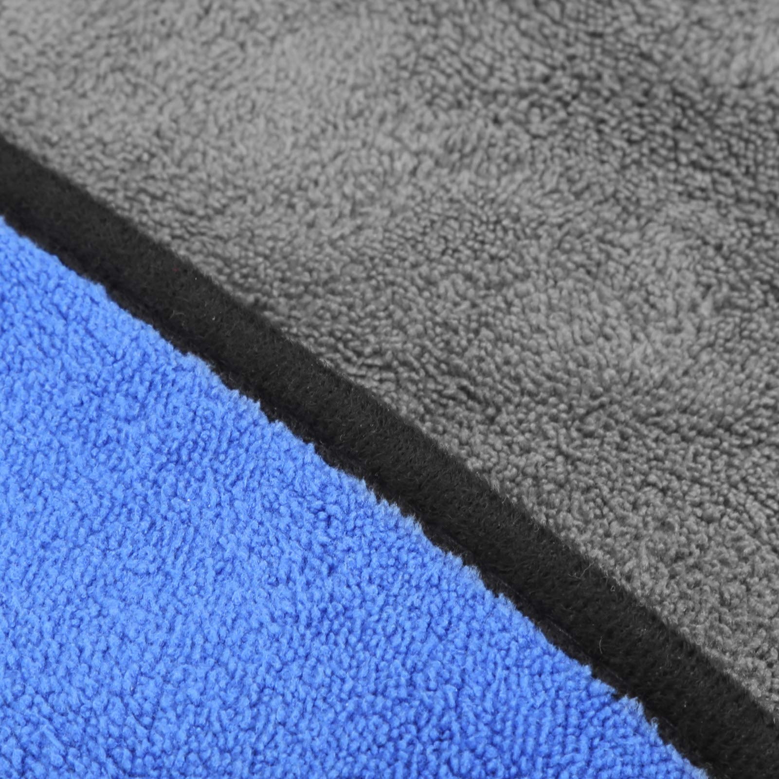 RiToEasysports 2Pcs Fishing Towel Thickening Water Absorption Cotton Soft Portable Towels with Hang Buckle Fishing Accessory(Blue + Gray) Fishing Tools And Accessories Fishing Supplies