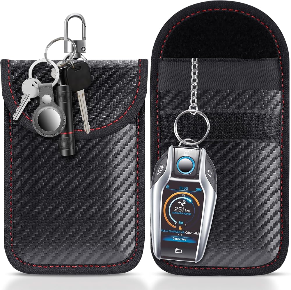 lanpard Faraday Pouch 2 Pack Car Key Signal Blocker RFID Protection