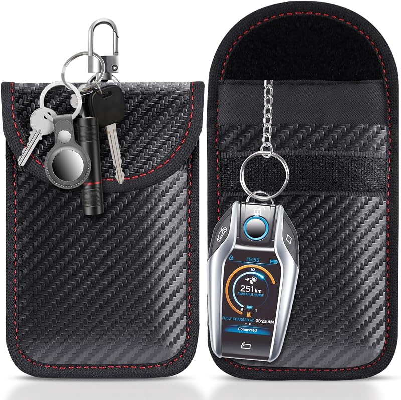 lanpard Faraday Pouch 2 Pack Car Key Signal Blocker RFID Protection