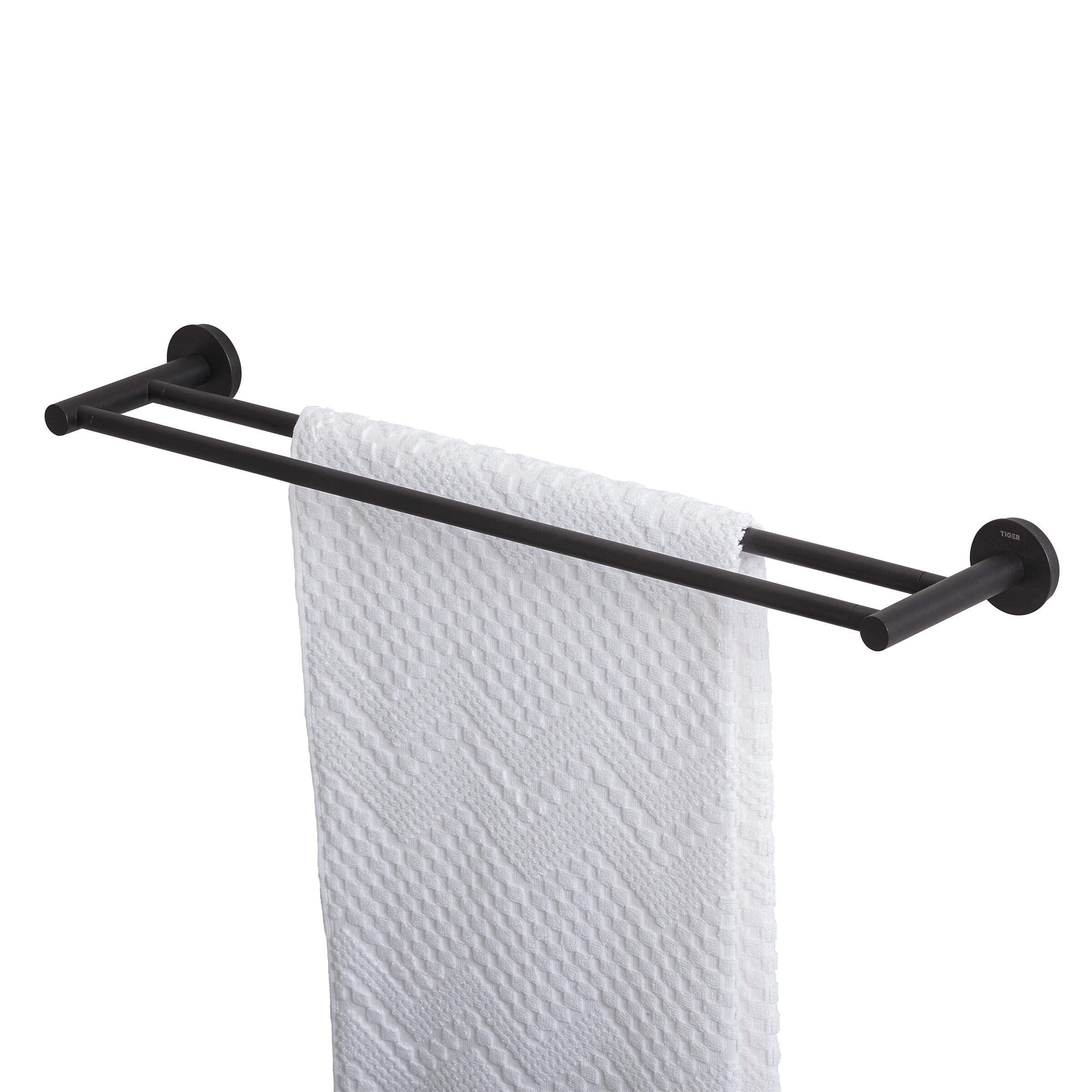 Tiger Urban Towel Rail Double, Black
