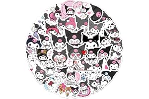 YONGAI 50Pcs Cute Kuromi Sticker for Kids, Kawaii Sanrio Cartoon Waterproof Vinyl Decal for Teen Girl Water Bottle Skateboard Notebook Phone Guitar Bike