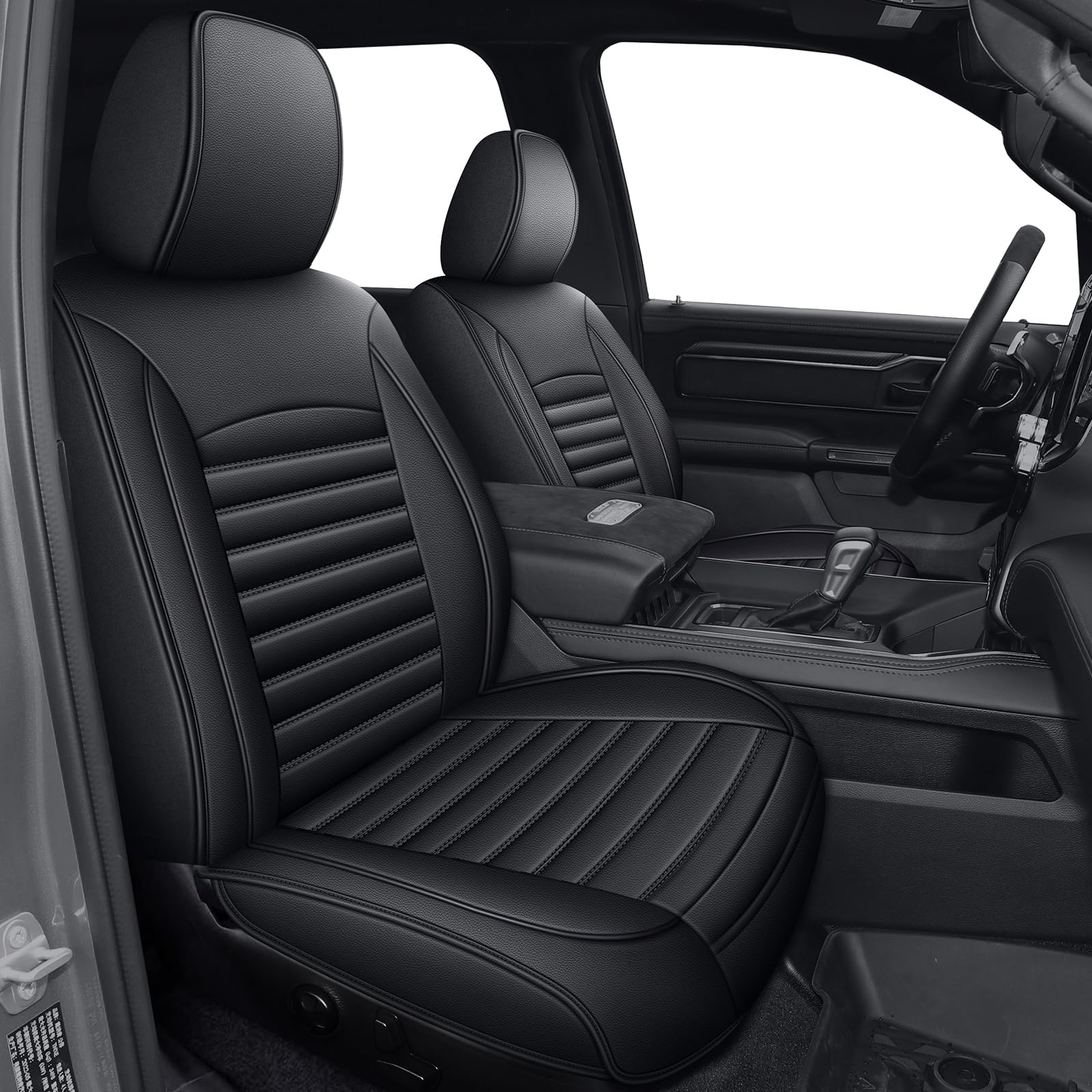 Photo 1 of TTX LIGHTING for Dodge Ram 1500 2500 3500 2012-2025 2026 Crew Quad Cab Bighorn Longhorn Laramie Leather Pickup Truck Seat Covers?Curved Bench, 5 Seats, Blackline?