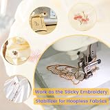 New brothread 6PCS A4 Sticky Water Soluble Embroidery Stabilizer view 6