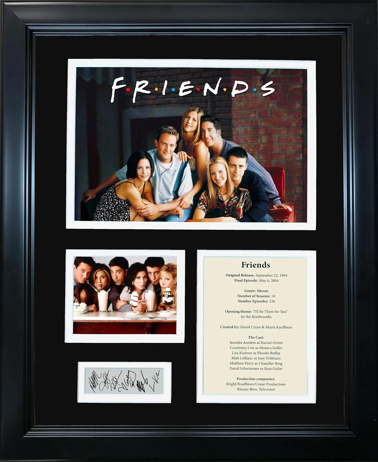 Photographs - Framed Friends TV Show Facsimile Laser Engraved Signature Auto 12