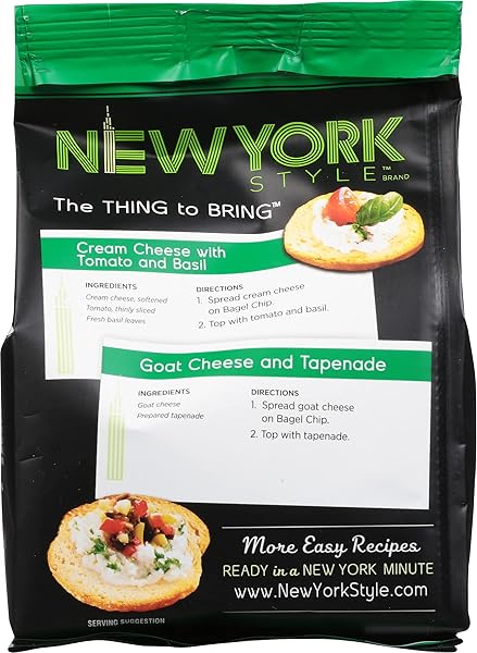 NEW YORK STYLE BAGEL CRISPS, GARLIC, 6 OUNCE