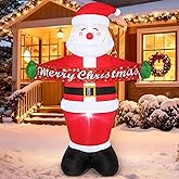 Dremisland 7FT Christmas Inflatables Santa Claus Inflable Christmas Decorations Outdoor Santa Claus Blow Up Yard Decorations with LED Lights Holiday Xmas Decor for Yard Patio Garden Lawn Party