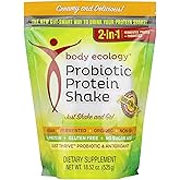 Body Ecology Probiotic Protein Shake Powder | Fermented Protein Dietary Supplement | Non-GMO | Gluten Free | Soy Free | No Su