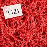 2 LB Crinkle Cut Paper Shred Filler, Red Crinkle