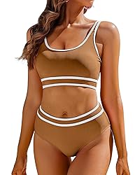 AI'MAGE Swimsuit Set for Women 2 Piece Color Block