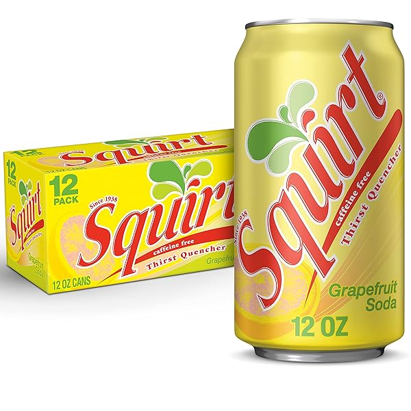 SQUIRT SODA, GRAPEFRUIT, 12 FL OZ CANS, 12 PACK