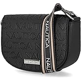 Nautica Delray Flap Crossbody Purse Womens Shoulder Bag, Magnetic Snap Closure Pocket, Small Travel Handbag, Adjustable Strap