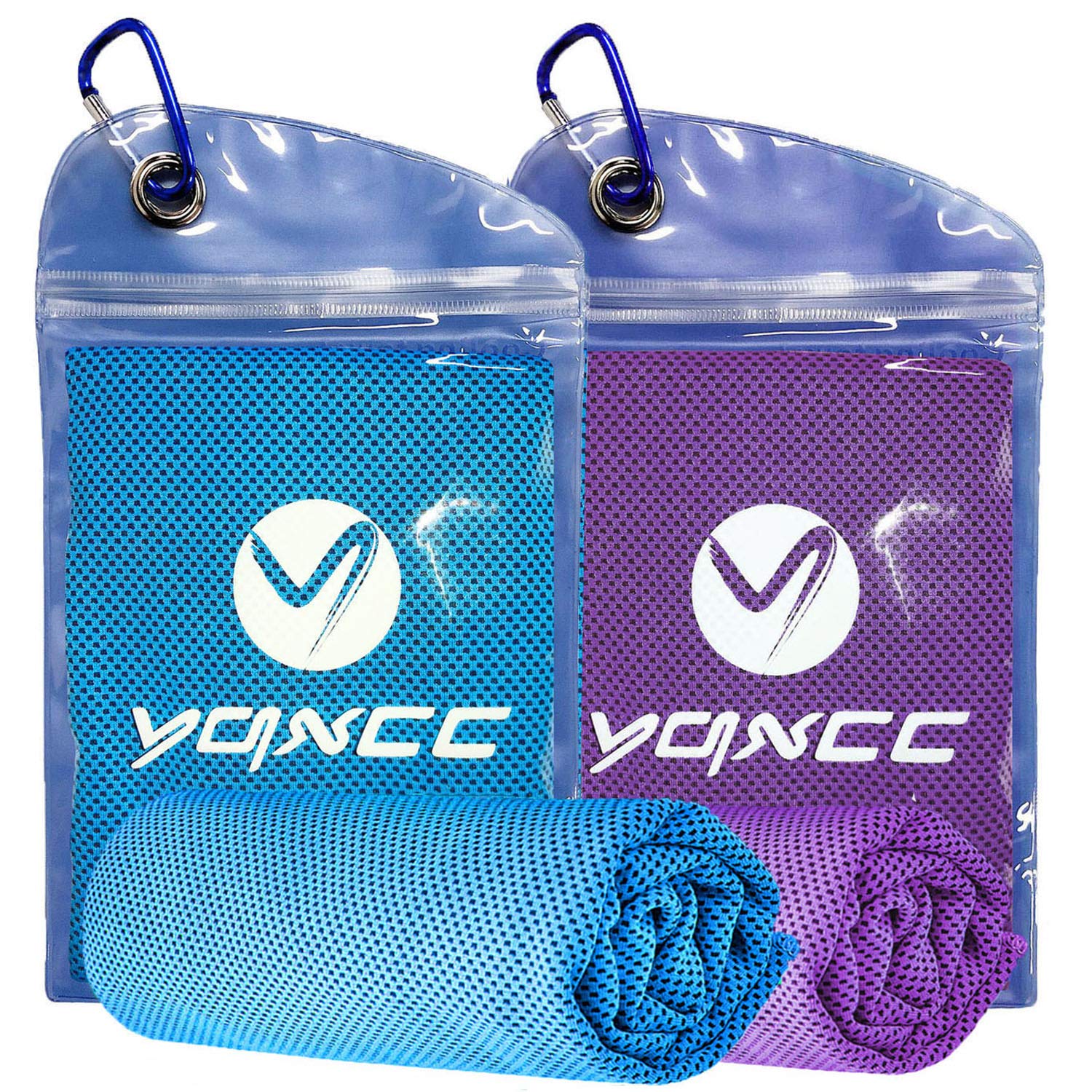 YQXCC 2 Pack Cooling Towels | 120x30 cm | Cold Cool for Neck | Microfibre Soft Breathable Chilly | for Sports Yoga, Golf, Gym, Camping, Running, Workout & More Activities