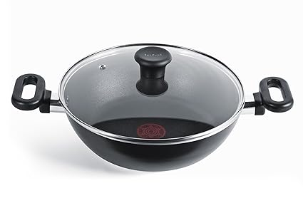 Tefal Madras Collection - Sartén Antiadherente, Color Negro, Aluminio, Negro, 30 cm