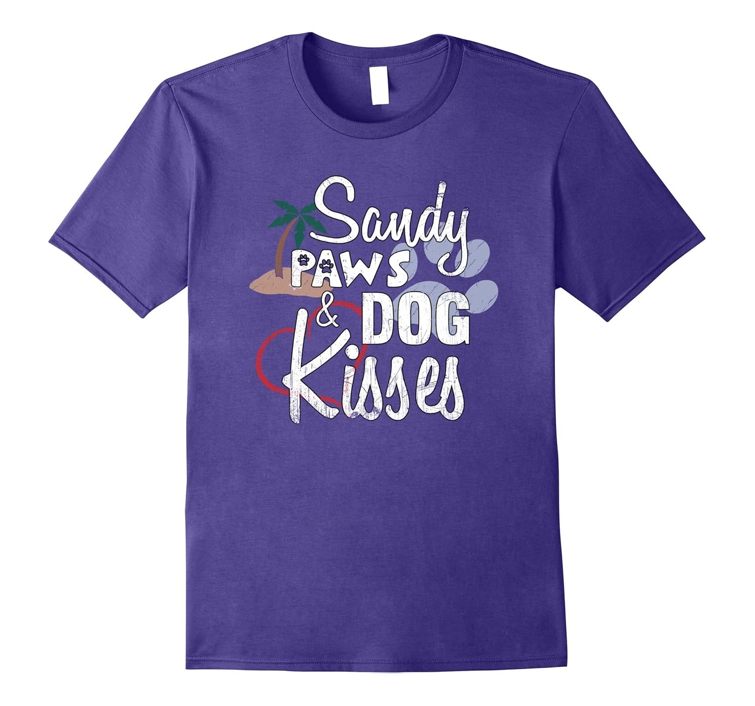 Sandy Paws and Dog Kisses Summer Dog Beach T Shirt-ANZ