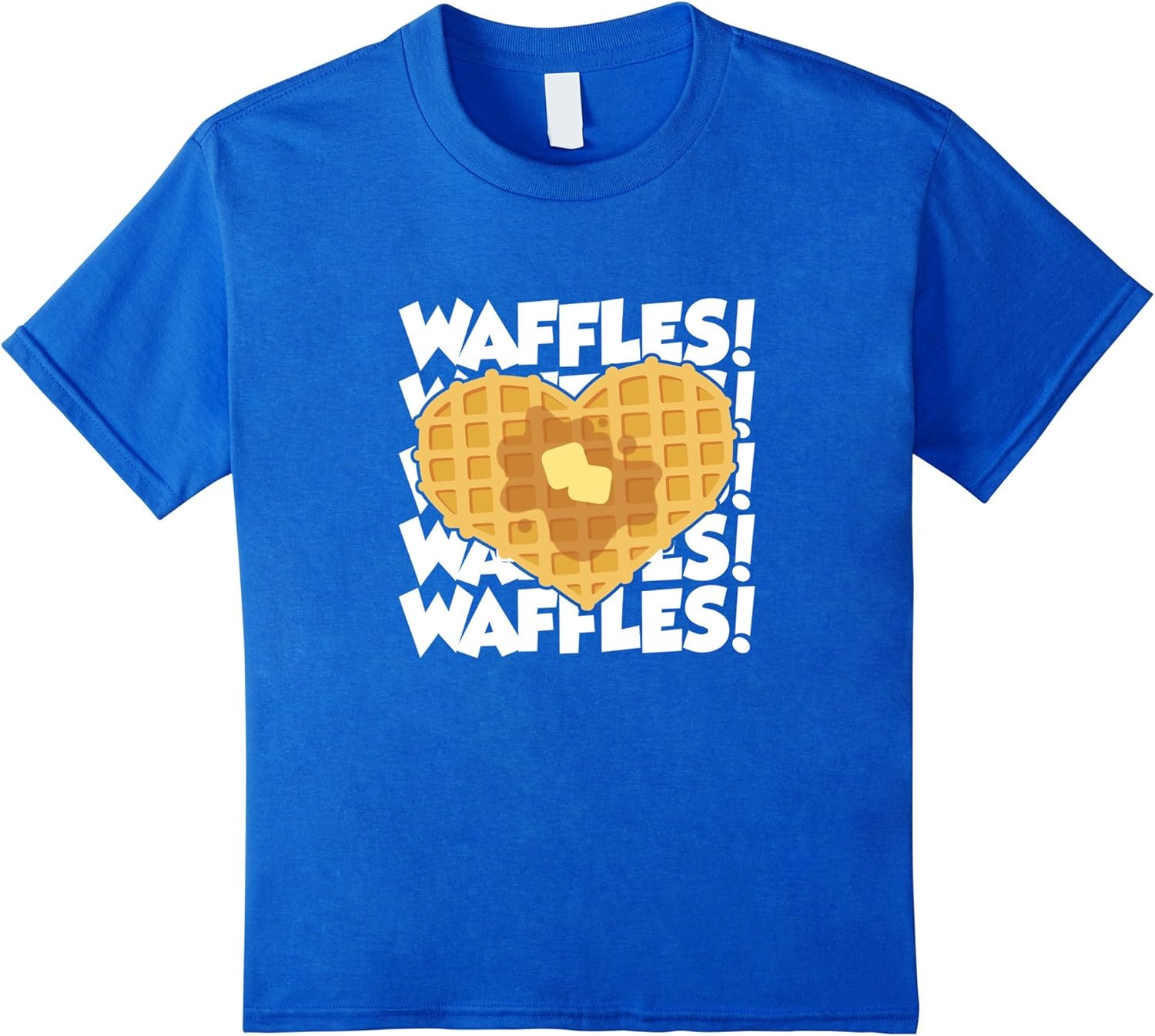 Waffle Heart I Love Waffles Waffle Graphic TShirt (Dark