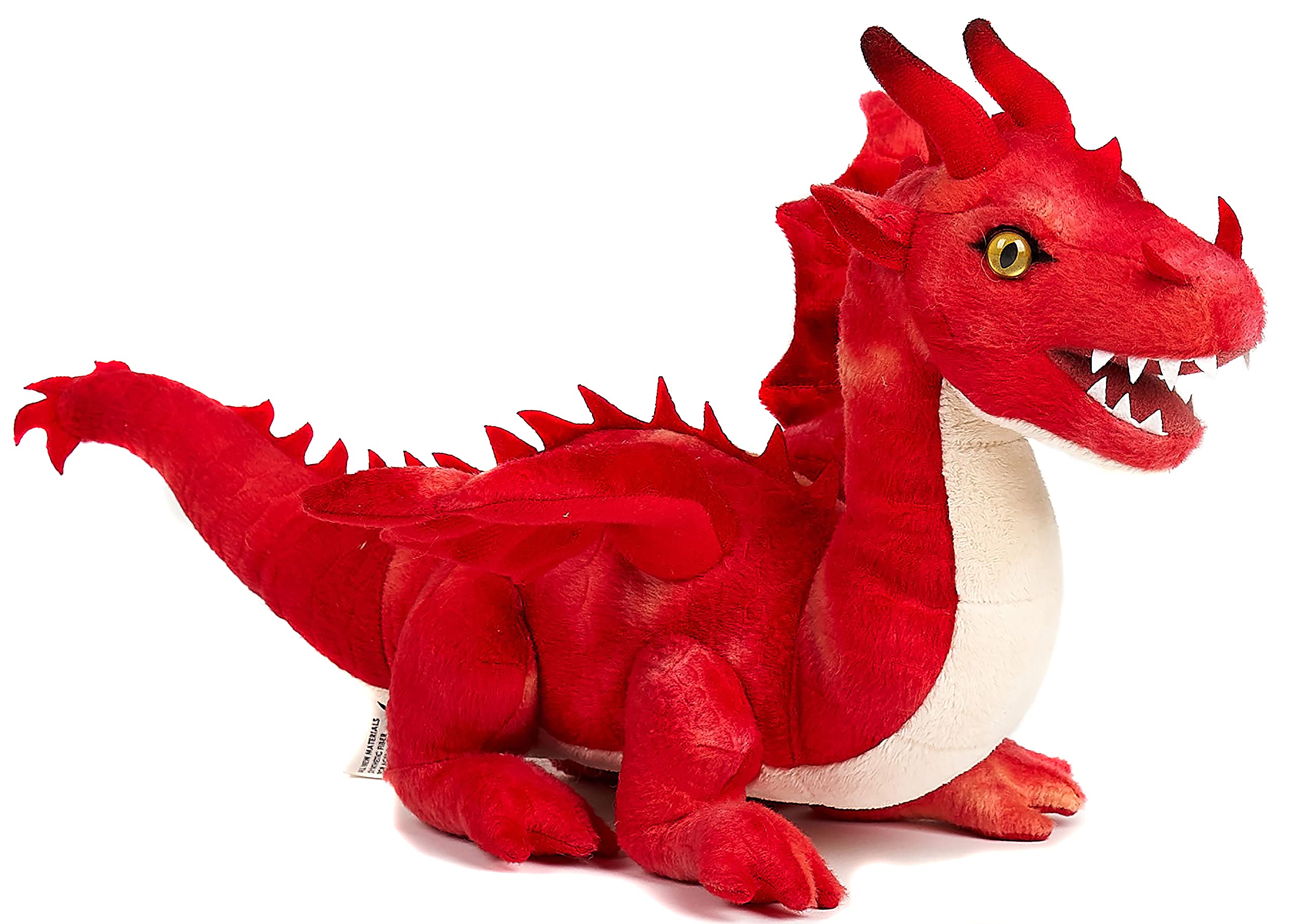 Uni-Toys - Dragon red - 40 cm (length) - Plush Fabric Animal - Soft Toy