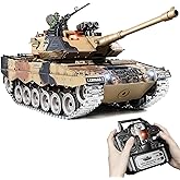 Supdex 1:18 RC Tank, 2.4Ghz Metal German Leopard II Remote Control Model Toy That Shoots BBS, RC Military Vehicle for Adults 