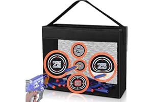 POKIIULK Toy Target Fits for Nerf Guns, Portable and Foldable Net Taget for Shooting Practice, with Mesh Netting for Outdoor or Indoor Play, Birthday or Party Gift (Target ONLY)