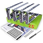 WORKDONE 4-Pack 2.5" SFF Caddy Tray - fits Dell PowerEdge 13-11th G. G176J | Only for smaller 3.0" Wide Hot-Swap Bay, T440 T640 R330 R430 T430 R630 T630 R730 R420, Labels, Screws, Manual, Screwdriver