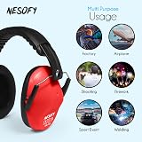 Nesofy Ear Defenders Children 26db Adjustable Foldable Red 3-16 Years view 7