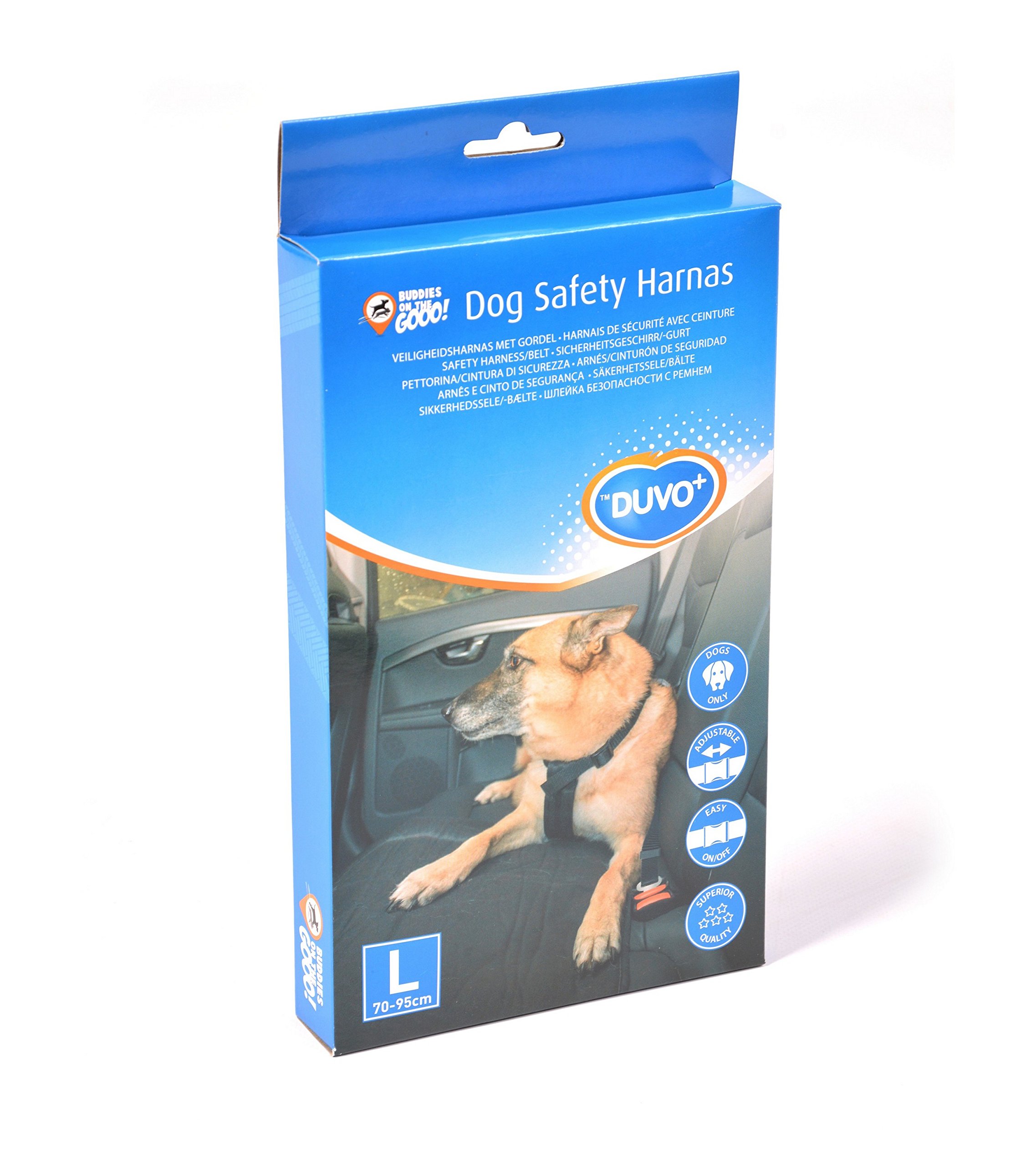 DUVO + 121005 Dog Safety Harness with Seat Belt for Car