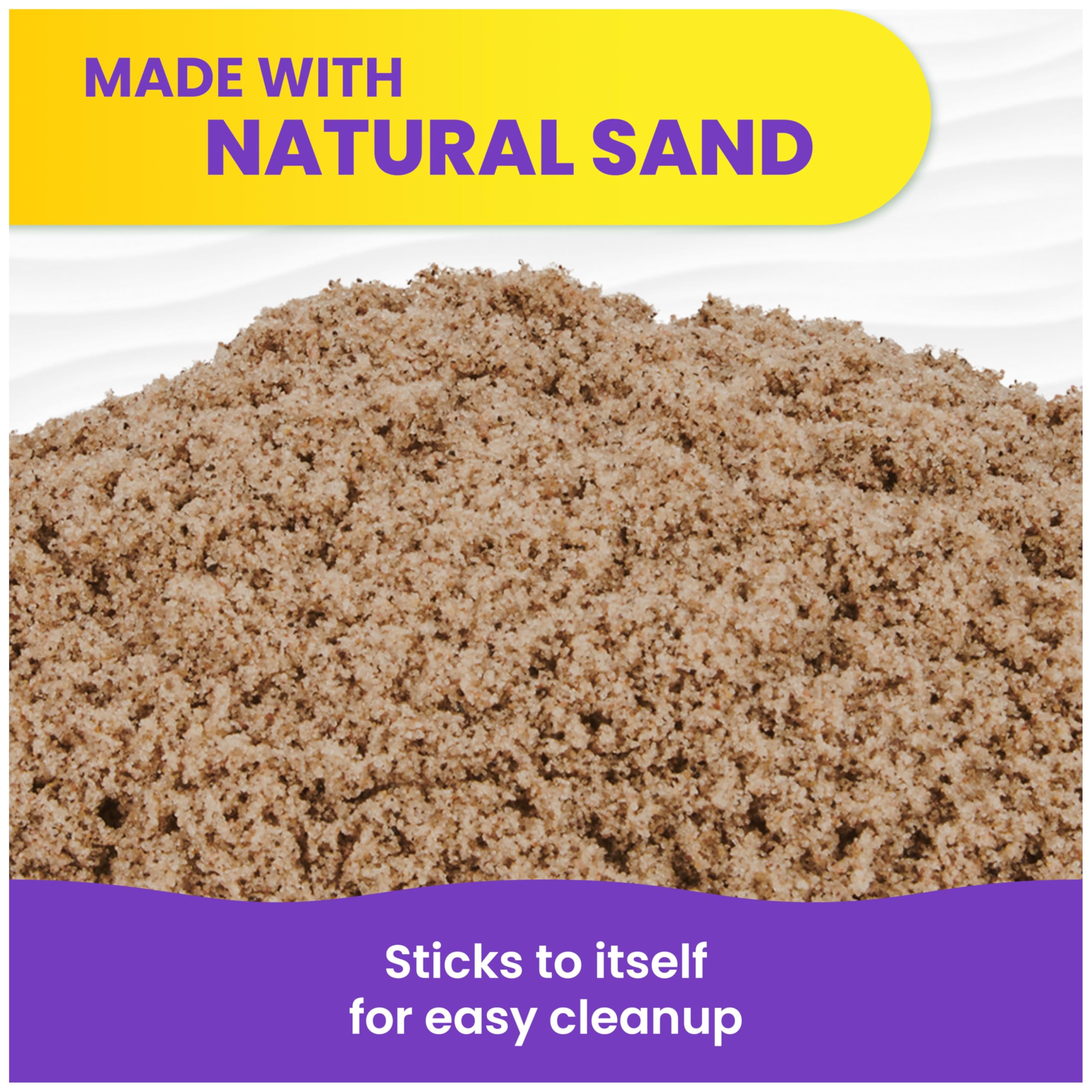 Kinetic Sand 3.25lbs Beach Play Sand, Amazon Exclusive, Resealable Bag (Packaging May Vary), Sensory Toys, Holiday Gifts & Stocking Stuffers for Kids Ages 3 and up