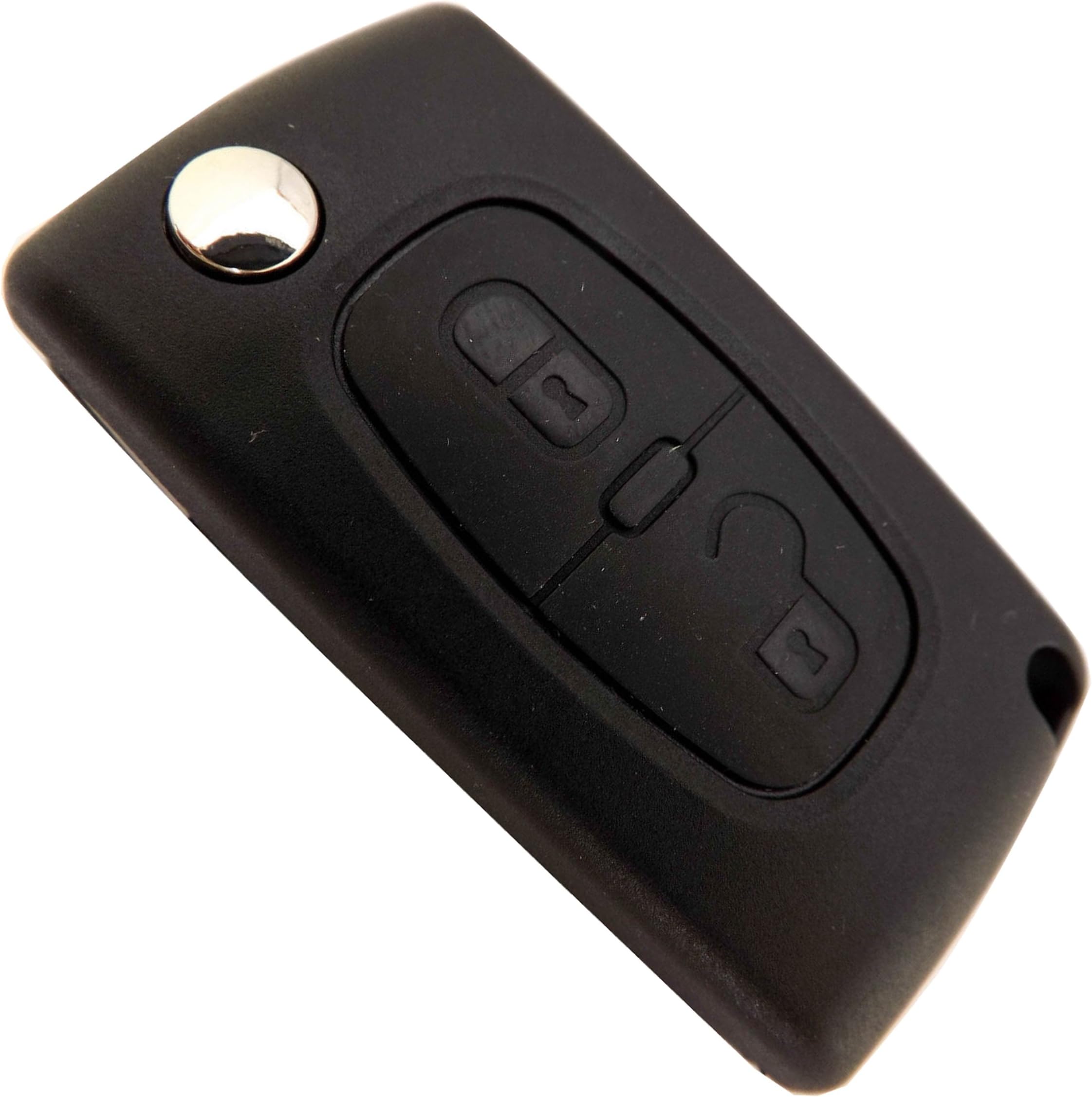 For Peugeot 2 Button Remote Key Case Fob Shell with Groove Blade No battery and chip only case