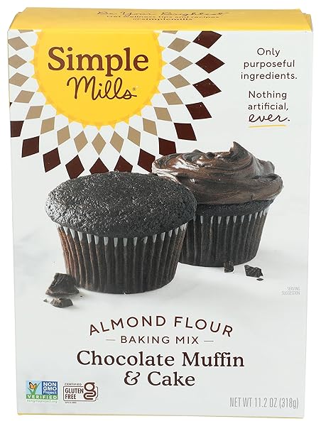 SIMPLE MILLS ALMOND FLOUR BAKING MIX, CHOCOLATE MUFFIN & CAKE MIX – GLUTEN FREE, PLANT BASED, PALEO FRIENDLY, 11.2 OUNCE (PACK OF 1)