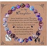 iWenSheng Daughter Gift from Mom Dad - Inspirational Daughter's Bracelet from Mother Father, Birthday Christmas Graduation Gifts for Daughters