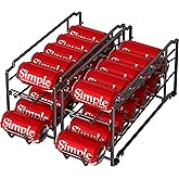 Simple Houseware Stackable Beverage Soda Can Dispenser Organizer Rack, Bronze - 2 Pack