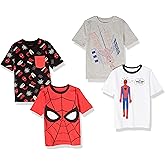 Amazon Essentials Disney | Marvel | Star Wars Boys and Toddlers' Short-Sleeve T-Shirts (Previously Spotted Zebra), Multipacks