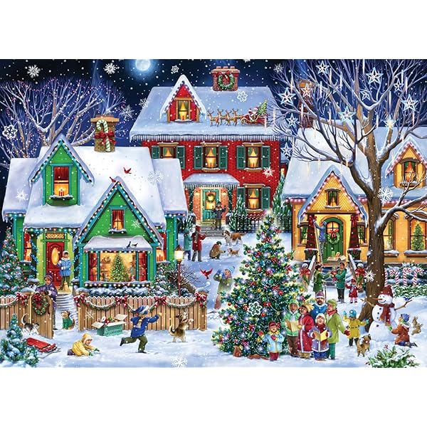 White Mountain Christmas Toy Stamps 1000 Piece Jigsaw Puzzle - Vintage Toy Collection