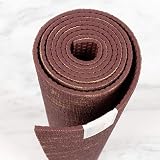 Myga RY1331 Jute Yoga Mat 5mm Plum with PVC Backing Eco Friendly 183x61 view 5