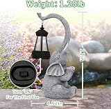 RICHIE Elephant Statue Garden Decor Solar LED Outdoor Light 4.52in view 2