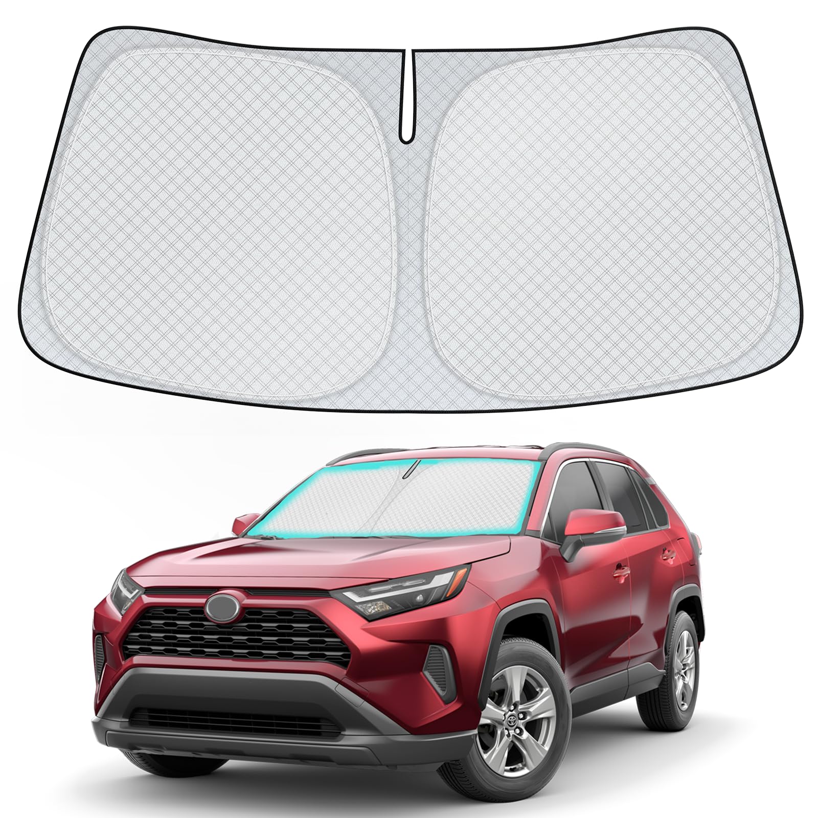 INSAUTO Windshield Sun Shade for 2019-2024 2025 Toyota RAV4 Accessories ...