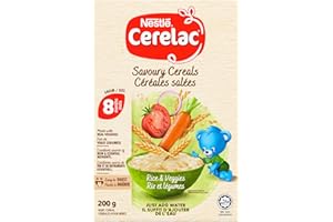 CERELAC Rice & Veggies Savoury Baby Cereal, For 8 Months & Up, Packed With Essential Vitamins & Nutrients Like Iron, Vitamin 