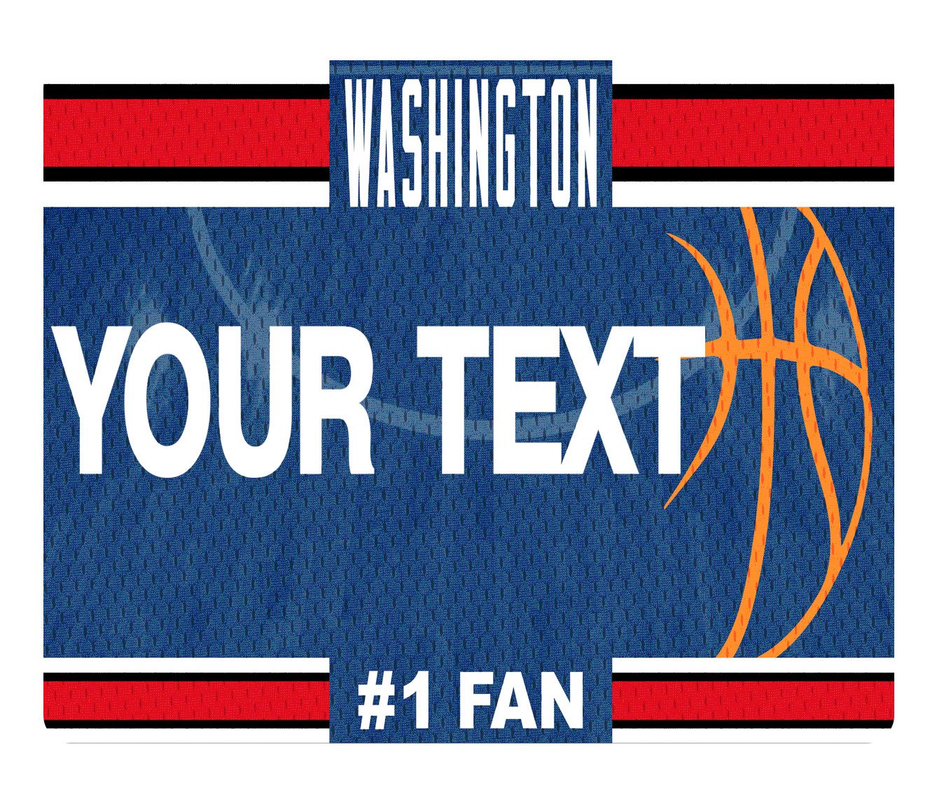 BleuReign(TM) Personalized Custom Name Basketball Washington License Plate Square Refrigerator Fridge Magnet