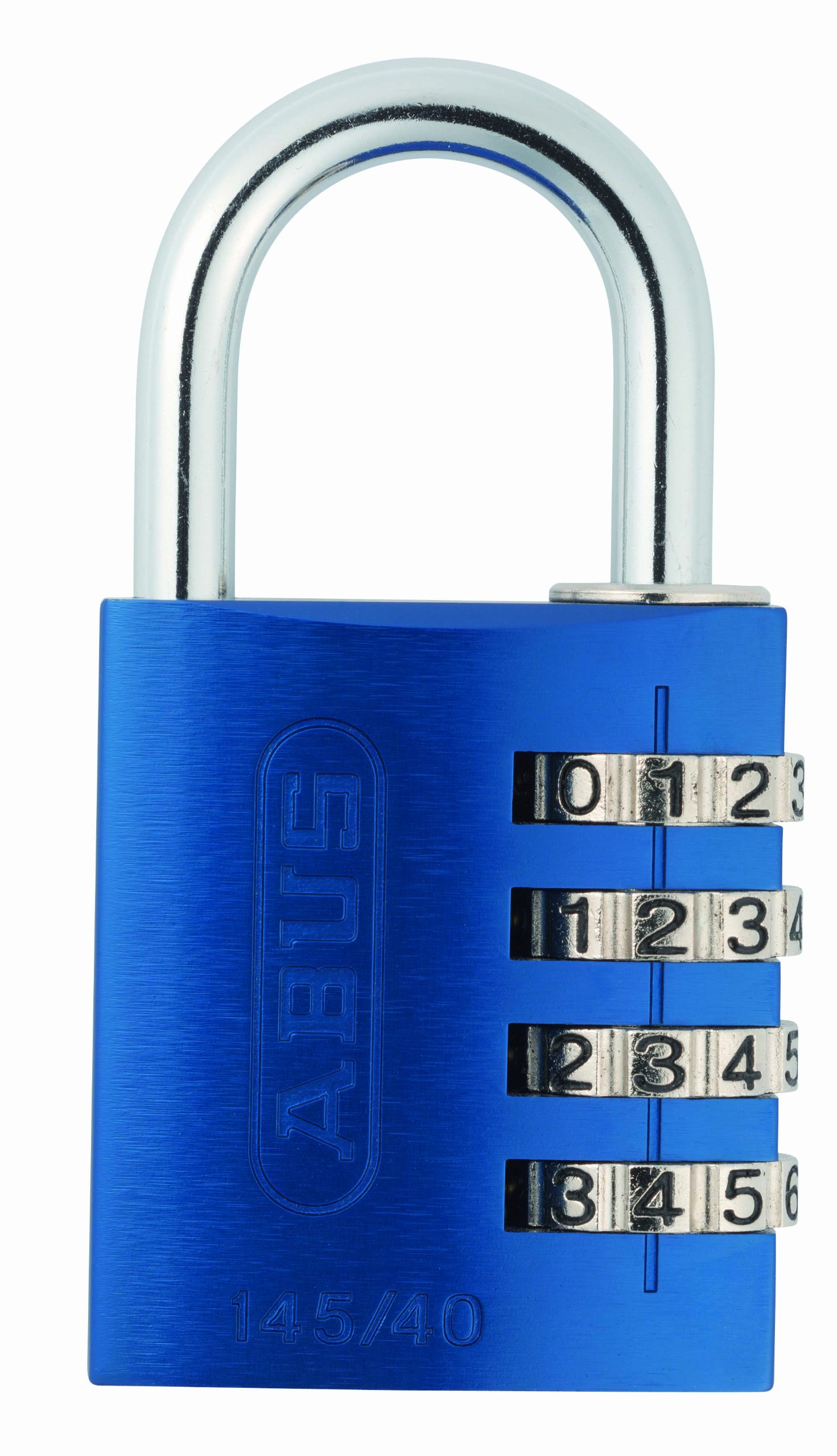 ABUS Combination Lock 145/40 Blue - Luggage Lock, Locker Lock and Much More. - Aluminium Padlock - Individually Adjustable Numerical Code - ABUS Security Level 4