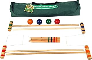 Traditional Garden Games 75cm Croquet Set In Canvas Tasche