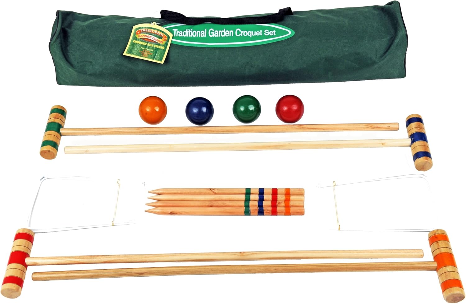 Traditional Garden Games 75cm Croquet Set In Canvas Tasche