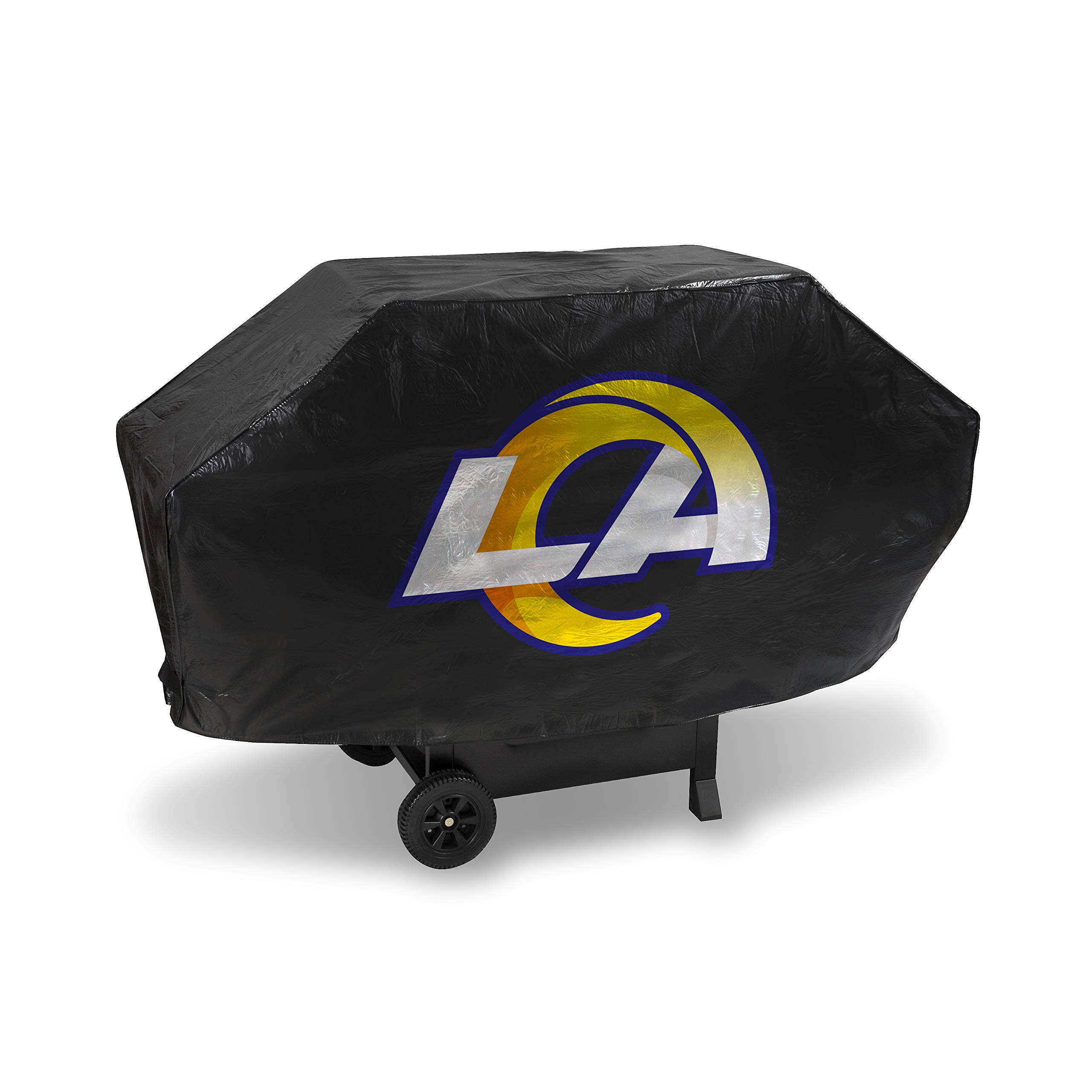 Rico Industries NFL Los Angeles Rams Deluxe Grill Cover Deluxe Vinyl Grill Cover - 68" Wide/Heavy Duty/Velcro Staps Image