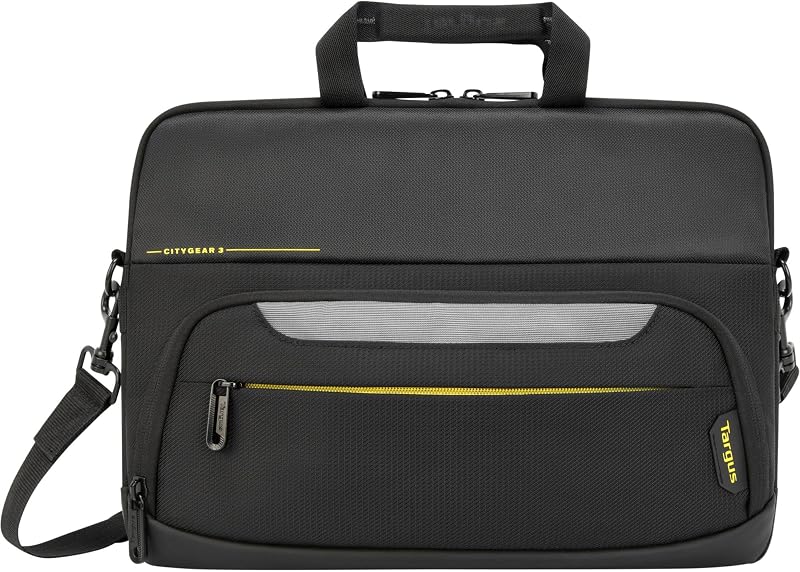 Capa para portátil até 14 polegadas com fecho superior CityGear, capa leve para deslocações diárias, protetor de computador - Preto, TSS866GL
