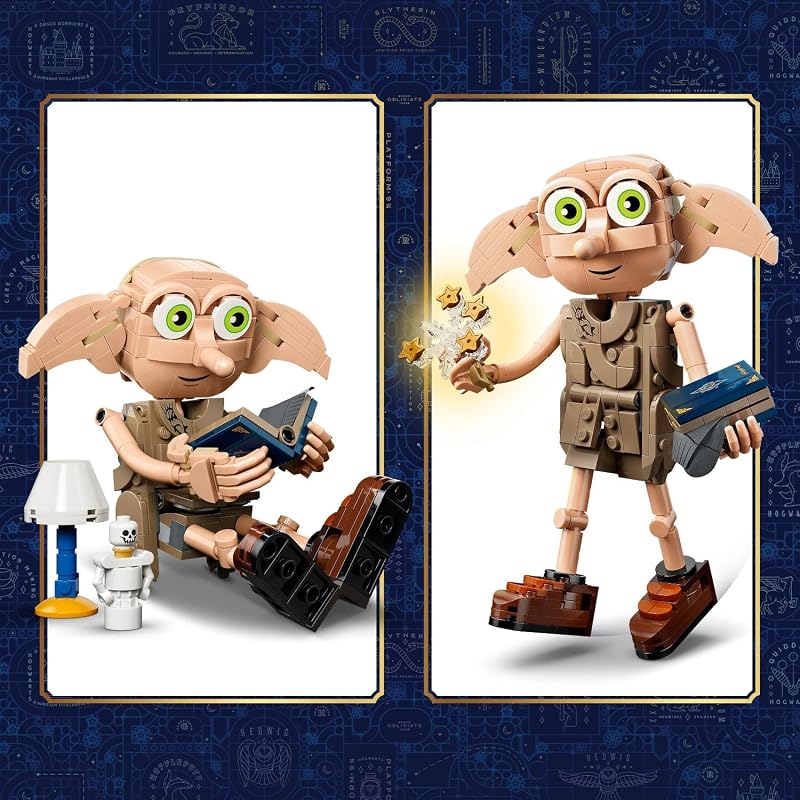 Harry Potter Dobby l’Elfe Libre - Jouet - Maquette se Transformant en Figurine de Kreattur - Décoration de Chambre d'enfant DIY - Cadeau pour Fille, Garçon ou Fan dès 8 Ans 76469 — photo 3 sur 8