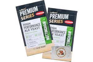 LalBrew Nottingham Brewing Yeast (2 Pack) - Make Beer at Home - 11 g Sachets - Saccharomyces cerevisiae - Sold by CAPYBARA Distributors Inc.