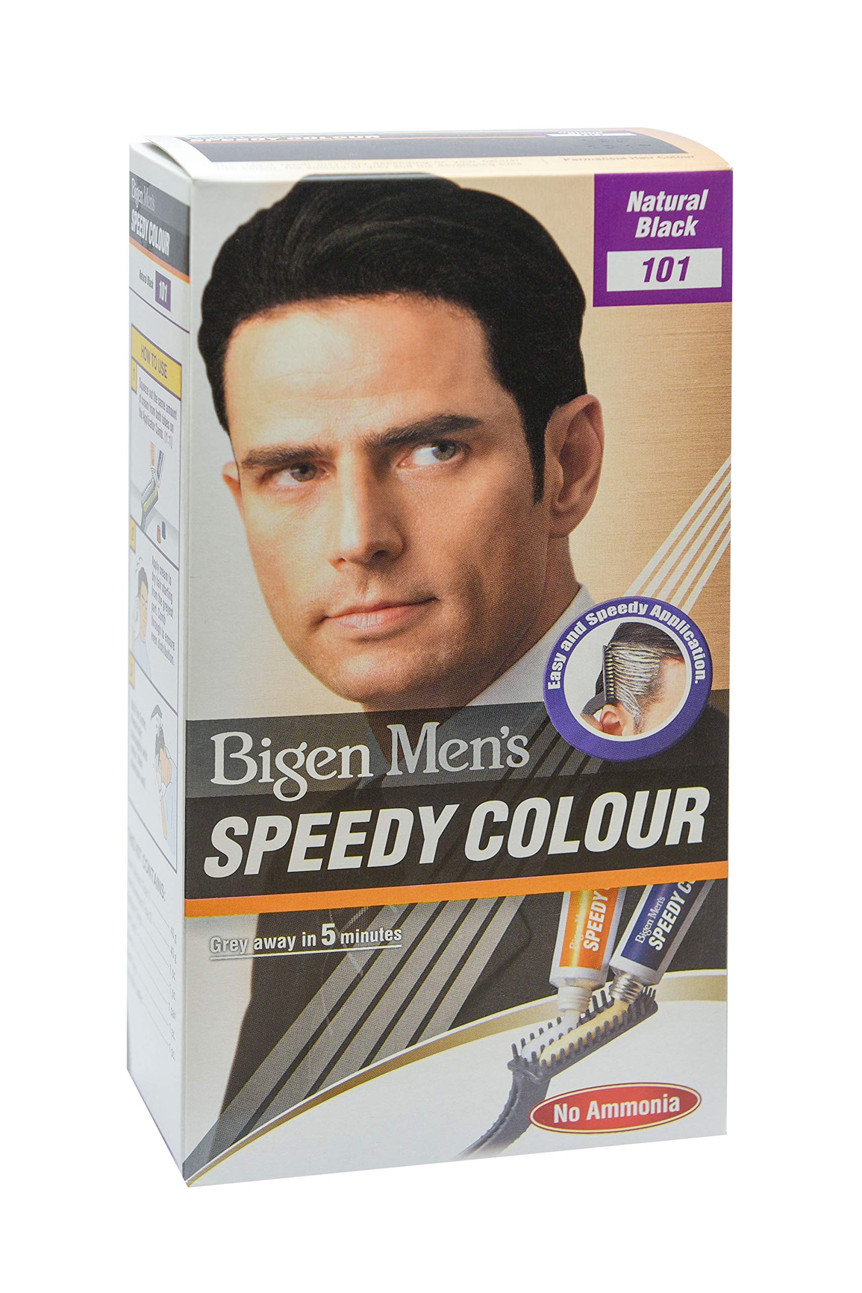 Bigen Mens Speedy Hair Colour Ammonia Free- Natural Black -101