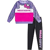 Hello Kitty Girls 2 Piece Sweatshirt and Legging Set for Toddler, Little and Big Girls
