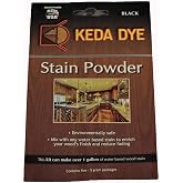Black Dye - Keda Powder Wood Dye 25 Grams Makes 1 Gallon Black Stain Color