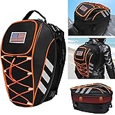 MYDAYS OUTDOOR Waterproof Motorcycle Tail Bag Backpack, Large Capacity Motorbike Helmet Bag,Dual Use Luggages Storage Backpack