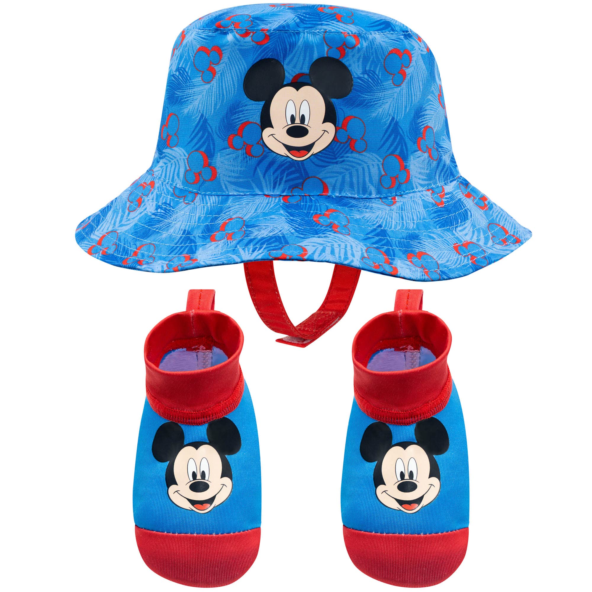 Baby Swim Hat and Booties Set - Mickey Mouse, Minnie Mouse and Princess - UPF 50+ Sun Protection - 0-12 Months