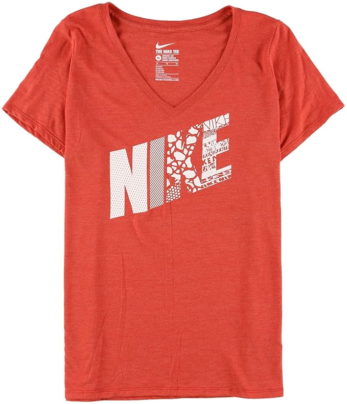 Buy Nike Womens Athletic Cut Basic T-Shirt, red, X-Large at Amazon.in